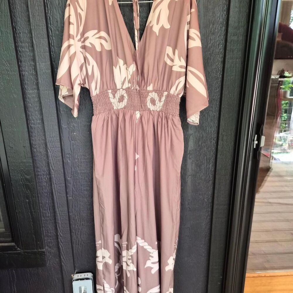 Unbranded Women's Brown and Pink Jumpsuit